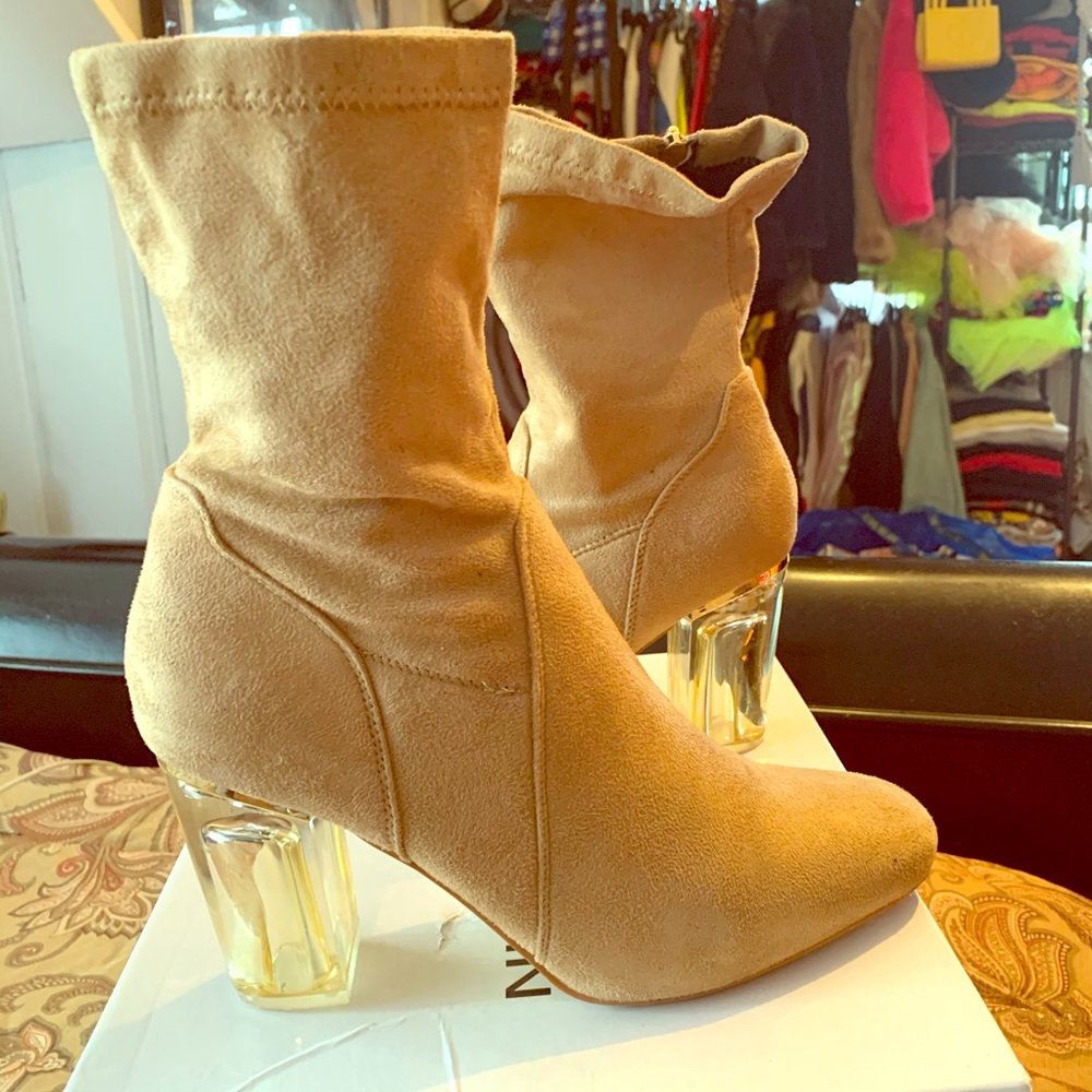 Tan Suede Cape Robbin Ankle Booties